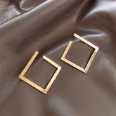 Retro Square Irregular Stud New Exaggerated Cold Wind Opening AccessOries Earring